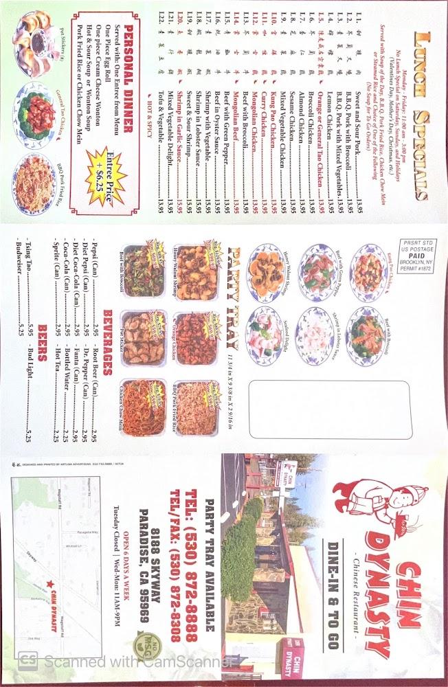 Chin Dynasty Menu image 1